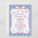 Search for red white and blue birthday invitations Retro vintage americana birthday