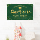 Search for green graduation banners University