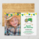 Recherche de tractor anniversaire invitations Vert et jaune
