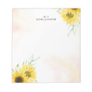 Search for watercolor sunflower notepads Yellow