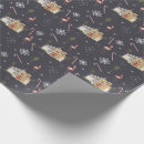 Search for flamingo christmas wrapping paper Mid century