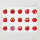 Recherche de pomme mignonne cartes postales Rouge