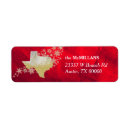 Search for texas shape return address labels Red