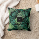 Recherche de feuille tropicale coussins Monogramme