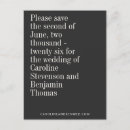 Search for elegant classy save the date postcards Black and white