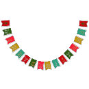 Search for green and gold bunting flags Red