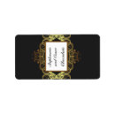 Search for gold flourish return address labels Black