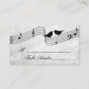 Search for music place cards Black