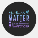 Search for suicide prevention awareness stickers Purple