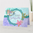 Search for cute mermaid cards Watercolor