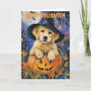 Search for golden retriever halloween cards Pumpkin