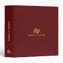 Search for dark red binders Leather