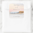 Search for coastal wedding stickers Sunset