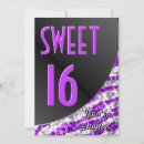 Search for zebra sweet 16 invitations Glitter