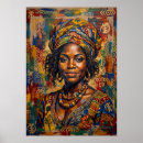 Recherche de femme africaine posters Coloré
