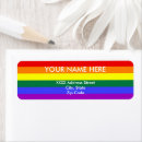 Search for gay pride flag return address labels Love is love