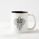 Search for mandala elephant mugs Zen doodle style