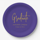 Search for blue and gold graduation plates Modern elegant