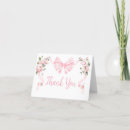 Search for pink bow thank you cards Coquette