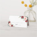 Search for folded wedding place cards Watercolor leaves