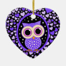 Search for purple owl ornaments Birds