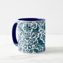 Search for dark blue mugs Blue and white