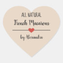 Recherche de macarons français autocollants Pour elle