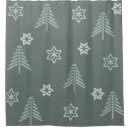 Search for pine trees shower curtains Snowflakes