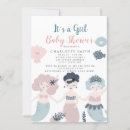Recherche de sirène baby shower fille invitations Petite