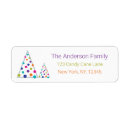 Search for purple tree return address labels White