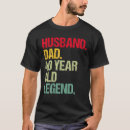 Search for 40th birthday mens tshirts Anniversary