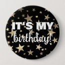 Search for birthday black buttons Gold and black