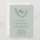 Search for monogram wreath wedding invitations Calligraphy