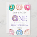 Search for pink doughnut birthday invitations Doughnut sweet one