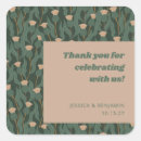 Search for vintage floral wedding stickers Thank you