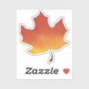 Search for fall maple leaf stickers Red