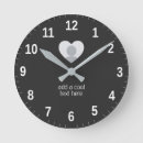 Recherche de coeur noir horloges Noir et blanc