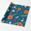 Search for flower pattern wrapping paper Blue