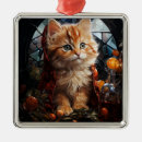 Search for orange kitten ornaments Tabby