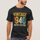 Search for vintage 1940 tshirts Anniversary