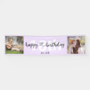 Search for purple birthday banners Girly