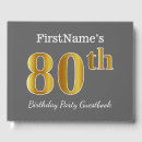 Recherche de 80th birthday guest books Élégant