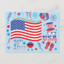 Search for red white blue stripes postcards America