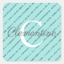 Search for turquoise monogram stickers Aqua
