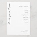 Search for outline wedding programs Minimalist