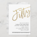 Search for gold glitter 50th birthday invitations Glamourous