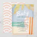 Search for beach baby girl shower invitations Surfboard