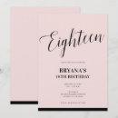 Recherche de dix huit invitations Typographie