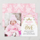Search for princess 1st birthday invitations Watercolor