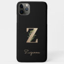 Recherche de lettre z iphone coques Noir et or